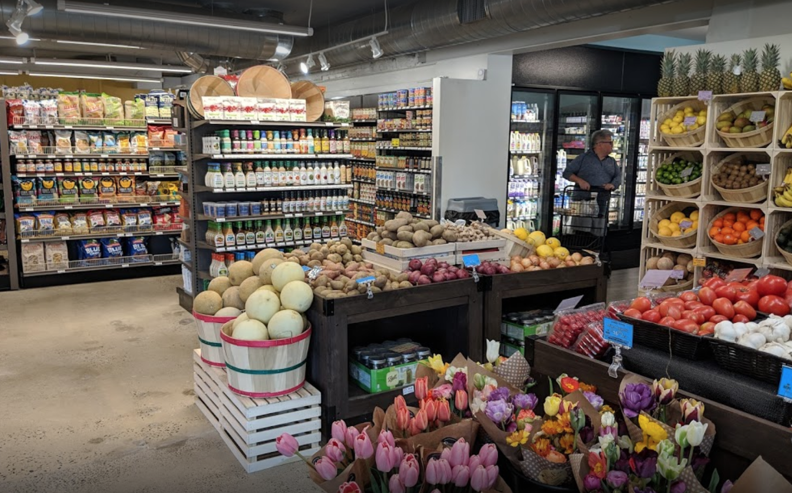 Interior of Co-Op Natural and Local Foods Grocery Store