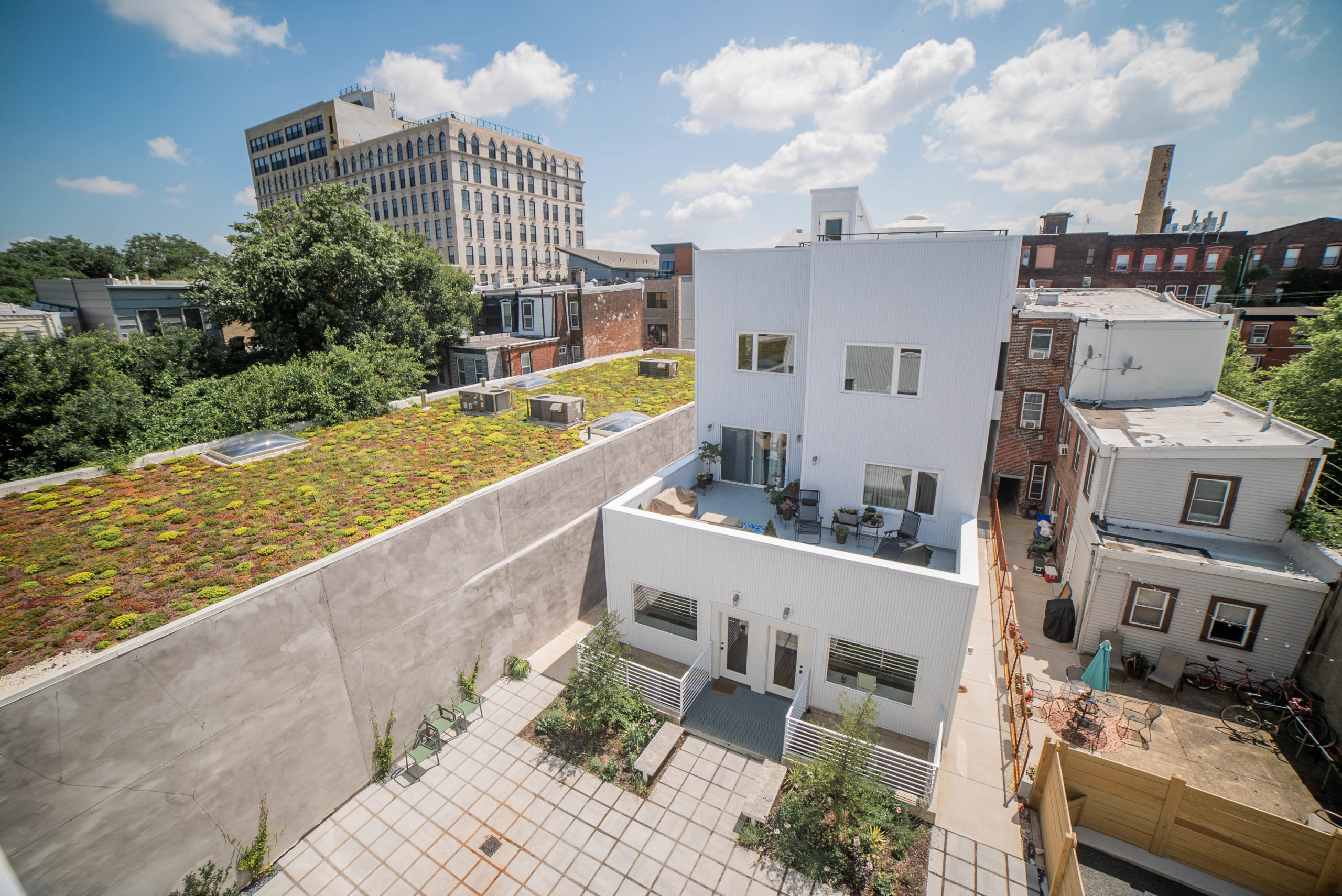 Green roof at 1330 N 5th next to Kensington Yards, Solo's most recent development project.