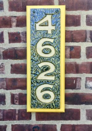 Tile House Numbers made by Karen Singer Tileworks. 