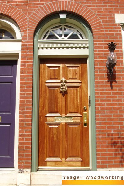 Yeager Woodworking: Round Top Front Door with Spider Web Transom