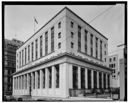 Exterior Historic Image of the Old Federal Reserve Bank Building. Image: Library of Congress