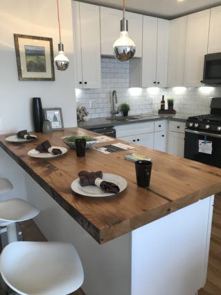 a staged kitchen table at kensington yards