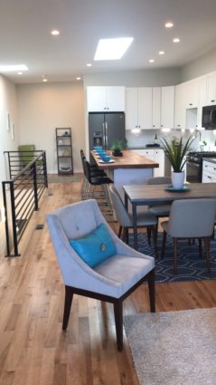 a staged living room space at kensington yards