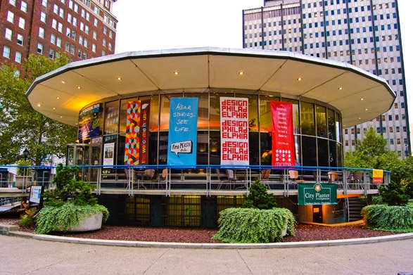 LOVE Park Welcome Center. Image: Fairmount Park Conservancy