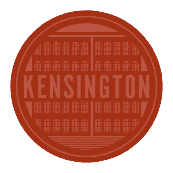 Neighborhood badges for Northern Liberties, Fishtown, and Kensington that Greg illustrated for the website's neighborhood pages.
