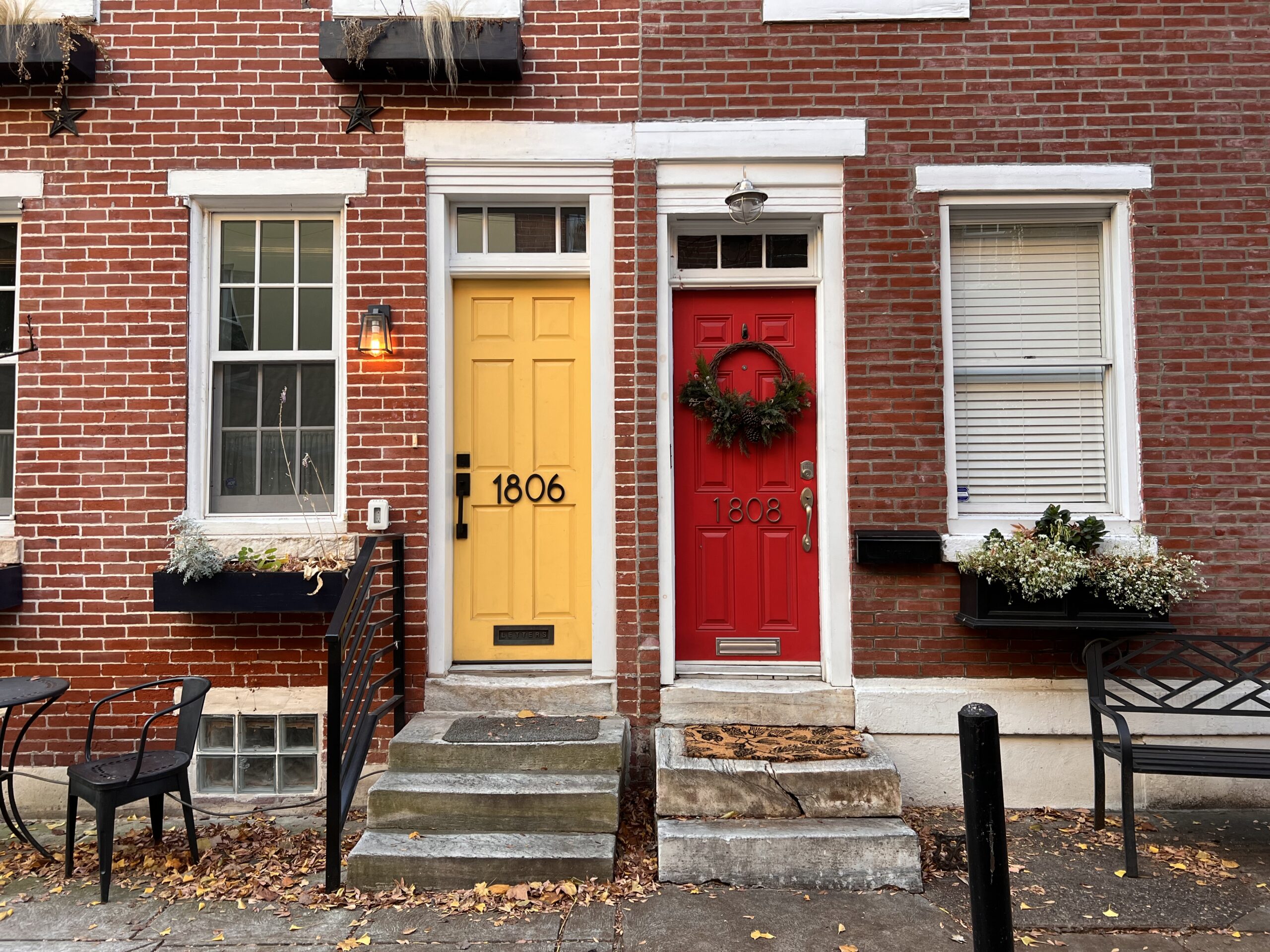 Doors on the 1700 Block of Addison Street.
